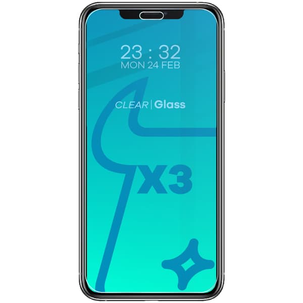 Bizon Glass Kirkas karkaistu panssarilasi - 3 kpl + linssi, iPhone 11 Pro Max