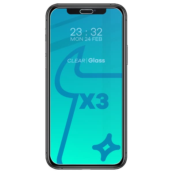Bizon Glass Kirkas karkaistu lasi - 3 kpl + linssi, iPhone 11 Pro