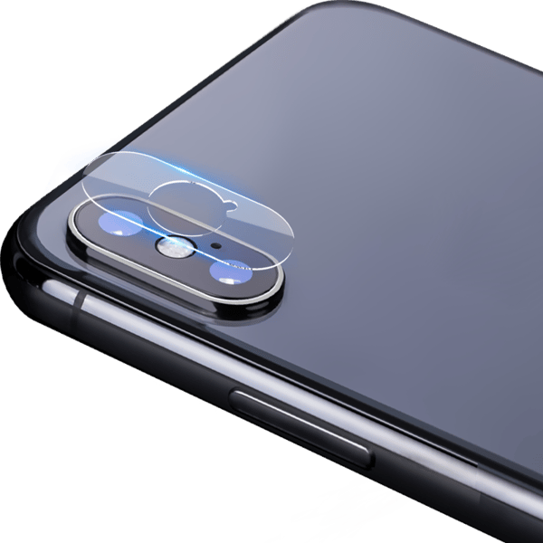 Bizon Glass Edge CF hærdet glas - 2 stk. + linsebeskyttelse, iPhone Xs Max, sort