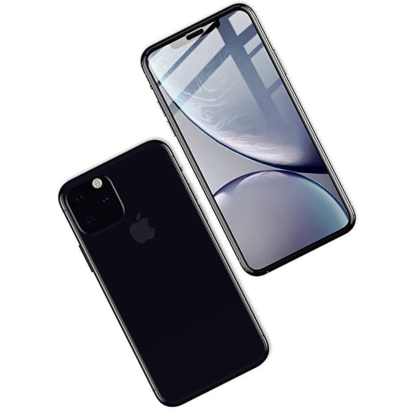 Bizon Glass Edge CF hærdet glas - 2 stk. + linsebeskyttelse, iPhone Xs Max, sort