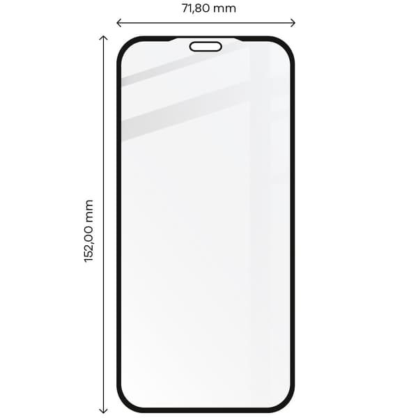 Bizon Glass Edge CF hærdet glas - 2 stk. + linsebeskyttelse, iPhone Xs Max, sort