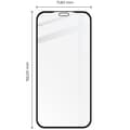 Miniatyrbillede 2 af 9: Bizon Glass Edge CF hærdet glas - 2 stk. + linsebeskyttelse, iPhone Xs Max, sort