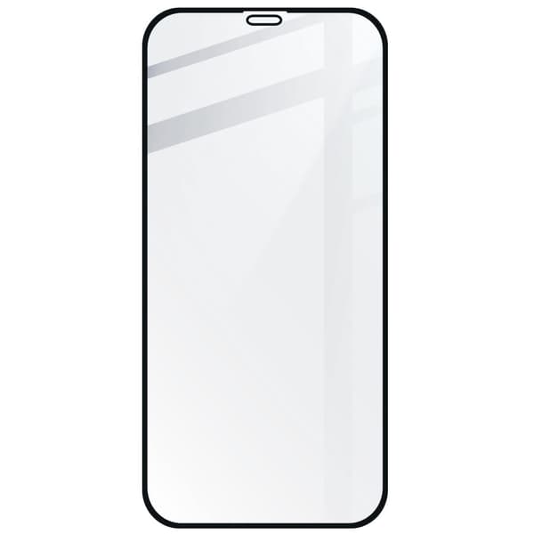 Bizon Glass Edge CF hærdet glas - 2 stk. + linsebeskyttelse, iPhone 12 Pro Max, sort