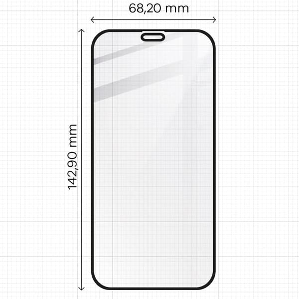 Bizon Glass Edge CF karkaistu lasi - 2 kpl + linssisuoja, iPhone 12 Pro, musta