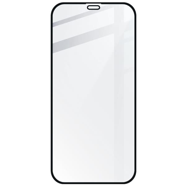 Bizon Glass Edge CF hærdet glas - 2 stk. + linsebeskyttelse, iPhone 12 Mini, sort