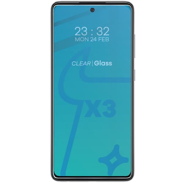 Bizon Glass Kirkas karkaistu lasi - 3 kpl + linssi, Galaxy A52s 5G, A52 4G/5G