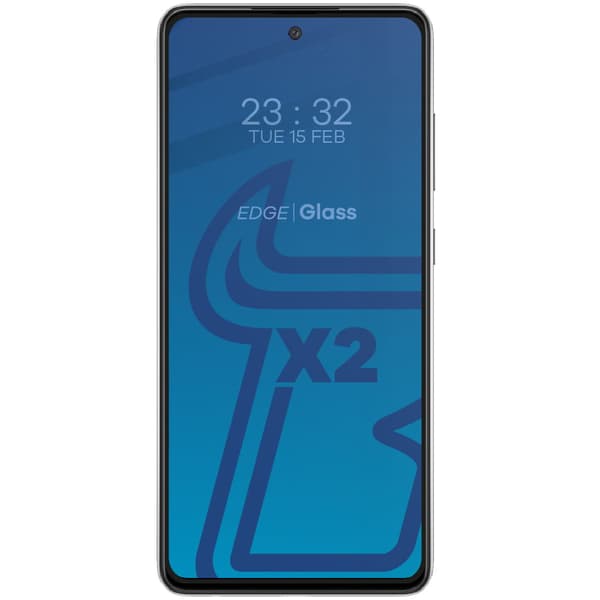 Bizon Glass Edge Hærdet Glas - 2 stk. + linsebeskyttelse, Galaxy A52s 5G, A52 4G/5G, sort