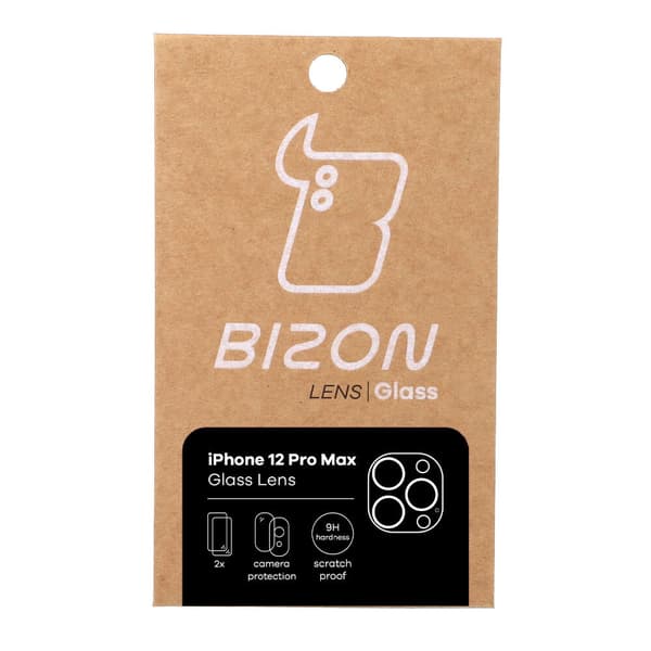 Bizon Glass Lens til iPhone 12 Pro Max, 2 stk.