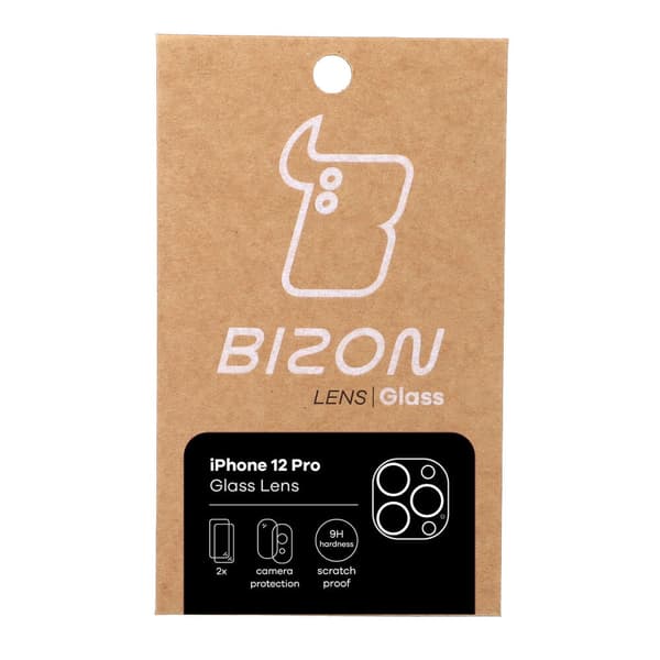 Bizon Glass Lens til iPhone 12 Pro, 2 stk.