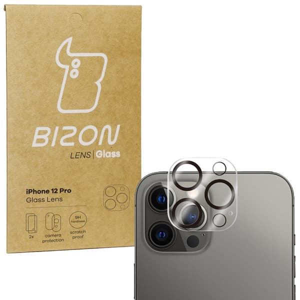 Bizon Glass Lens til iPhone 12 Pro, 2 stk.