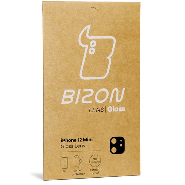 Bizon Glass Lens til iPhone 12 Mini, 2 stk.