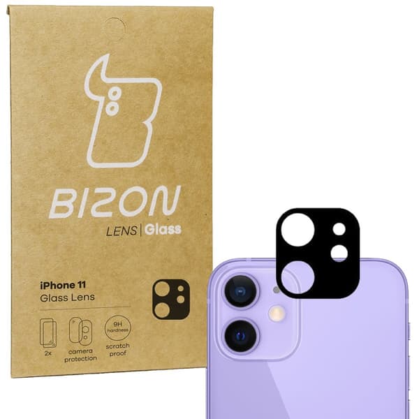 Bizon Glass-lins för iPhone 11, 2 stycken