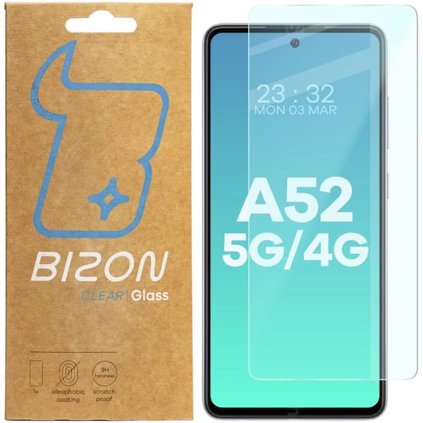 Bizon Glass Klar Hærdet Glas til Galaxy A52s / A52 5G / A52 4G