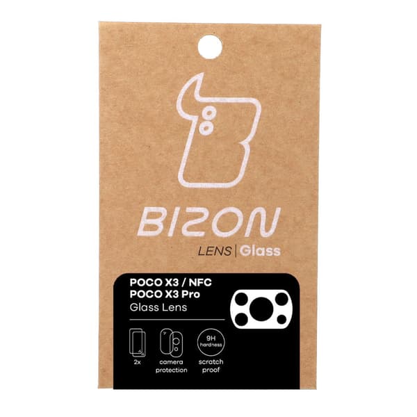 Bizon Glaslinse til Xiaomi Poco X3 / NFC / Pro, 2 stk.