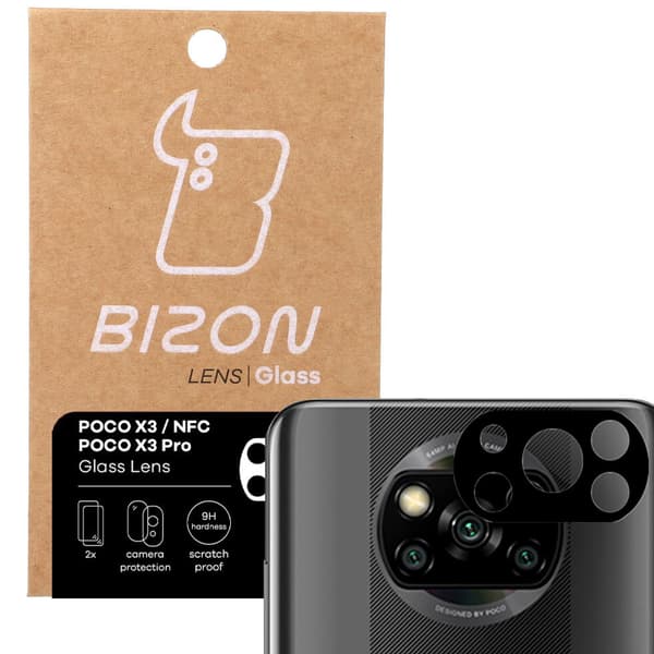 Bizon Glaslinse til Xiaomi Poco X3 / NFC / Pro, 2 stk.