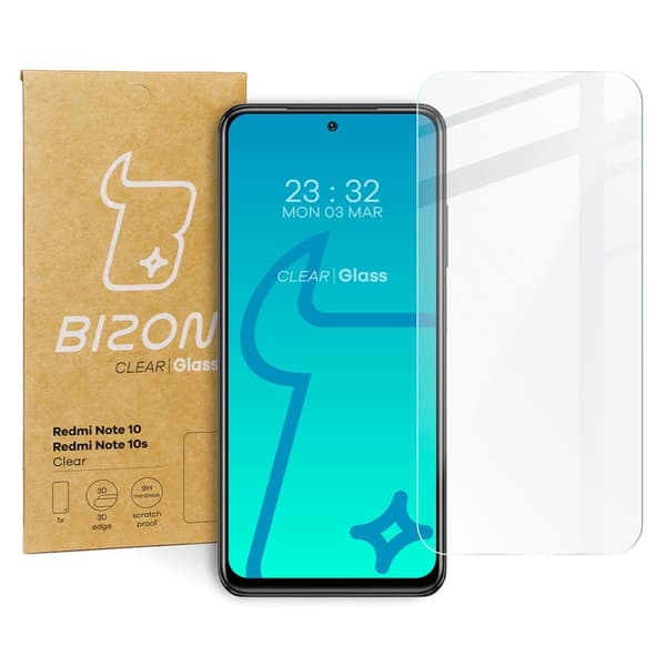 Bizon Glass Klart härdat glas för Xiaomi Redmi Note 10 / 10s