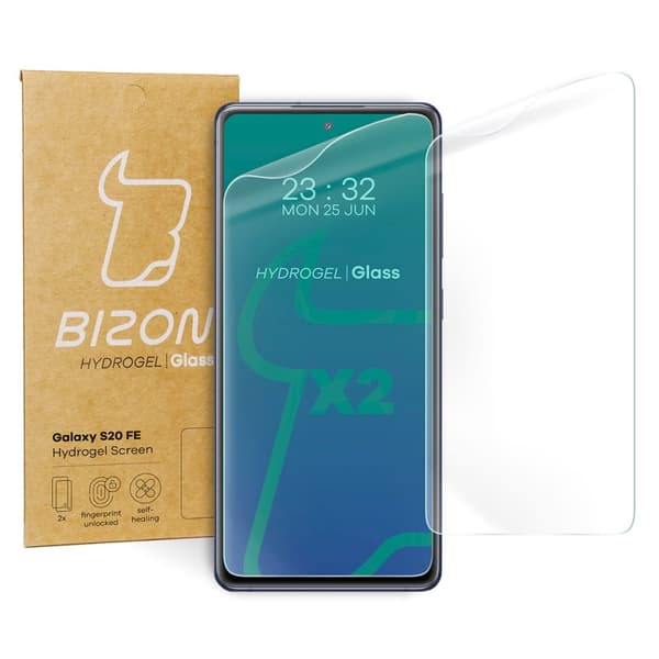 Bizon Glass Hydrogel skärmskydd, Galaxy S20 FE, 2 st