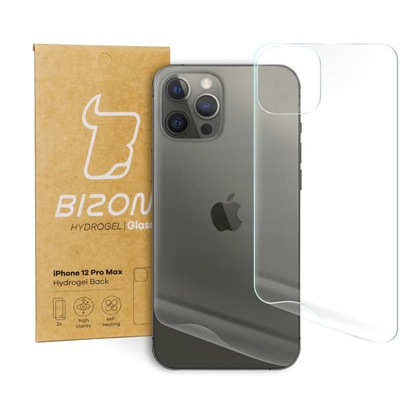 Bizon Glass Hydrogel -suojakalvo, iPhone 12 Pro Max, 2 kpl