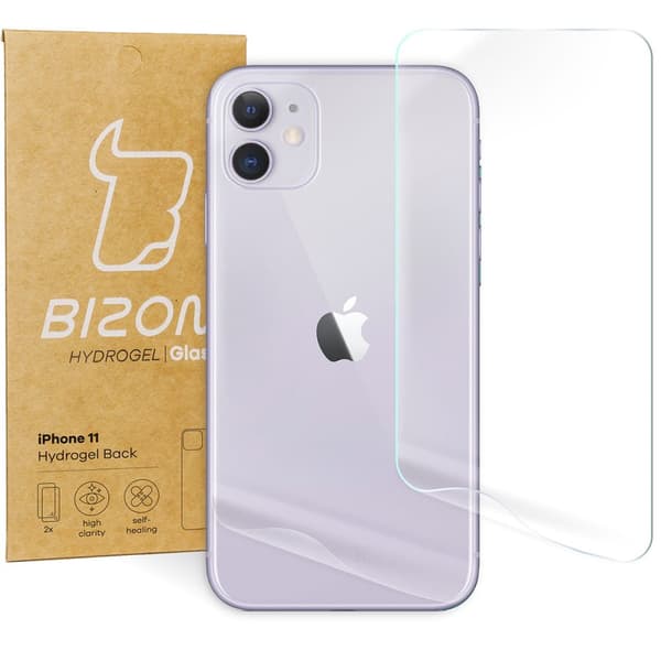 Hydrogelfilm för baksidan Bizon Glass Hydrogel, iPhone 11, 2 stycken