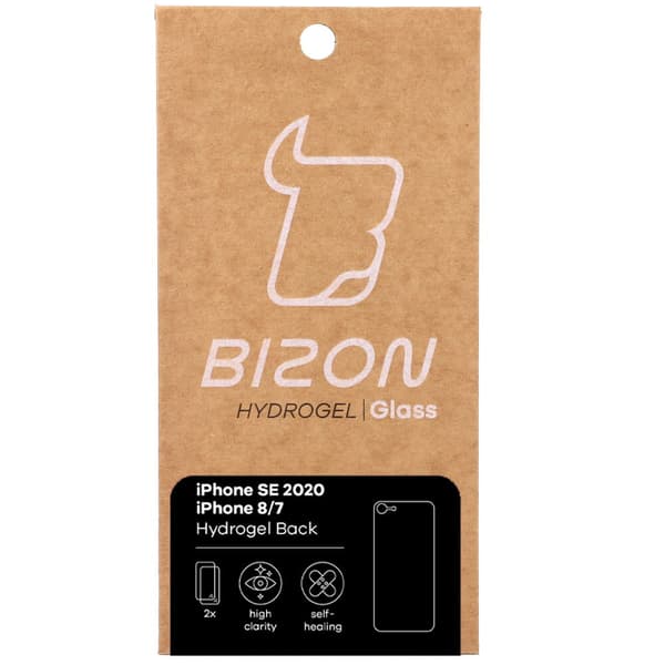 Hydrogelfilm til bagsiden Bizon Glass Hydrogel, iPhone SE 2022/2020/8/7, 2 stk.