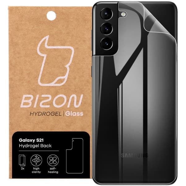 Bizon Glass Hydrogel bakfilm, Galaxy S21, 2 st.