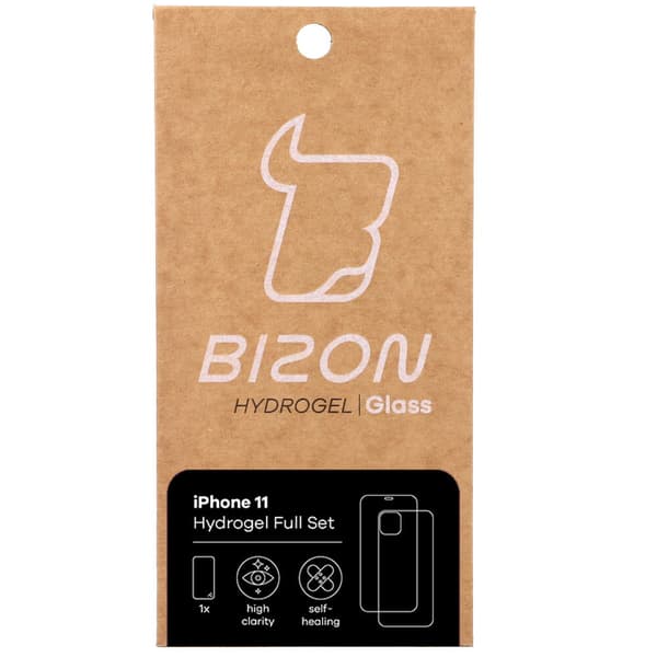 Hydrogelfilm til bagside og forside Bizon Glass Hydrogel, iPhone 11