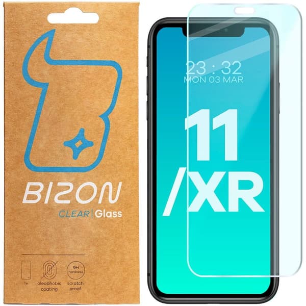 Bizon Glass Klart härdat glas för iPhone 11 / Xr