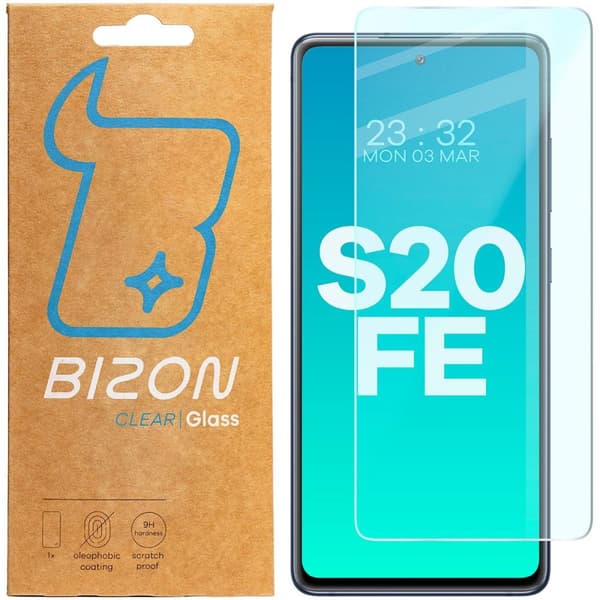Bizon Glass Kirkas karkaistu lasi Galaxy S20 FE:lle