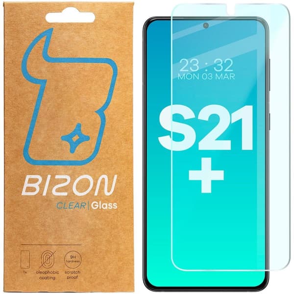 Bizon Glass Klart Härdat Glas för Galaxy S21 Plus