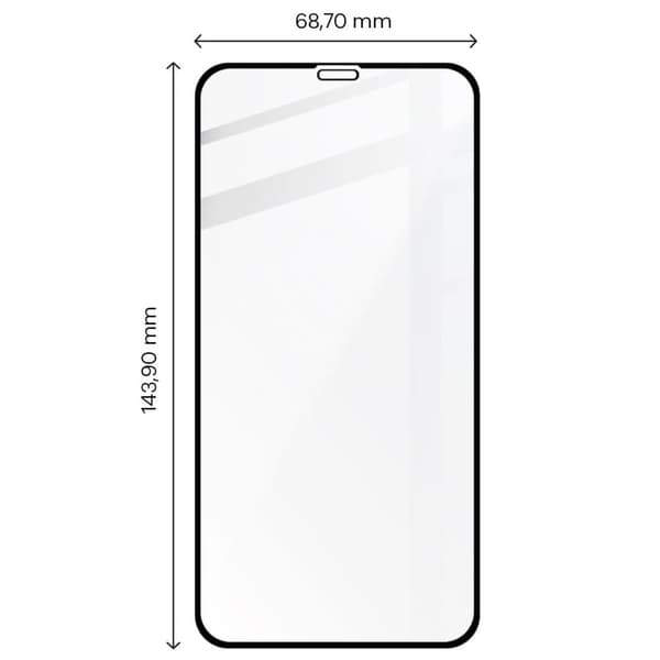 Bizon Glass Edge Härdat Glas för iPhone 11 / XR, Svart