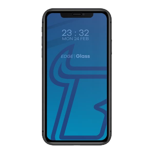 Bizon Glass Edge Härdat Glas för iPhone 11 / XR, Svart