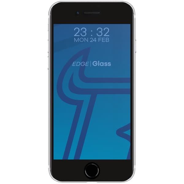 Bizon Glass Edge härdat glas för iPhone SE 2022/2020/8/7, svart