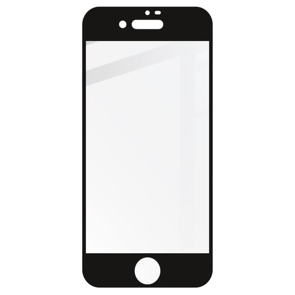 Bizon Glass Edge härdat glas för iPhone SE 2022/2020/8/7, svart