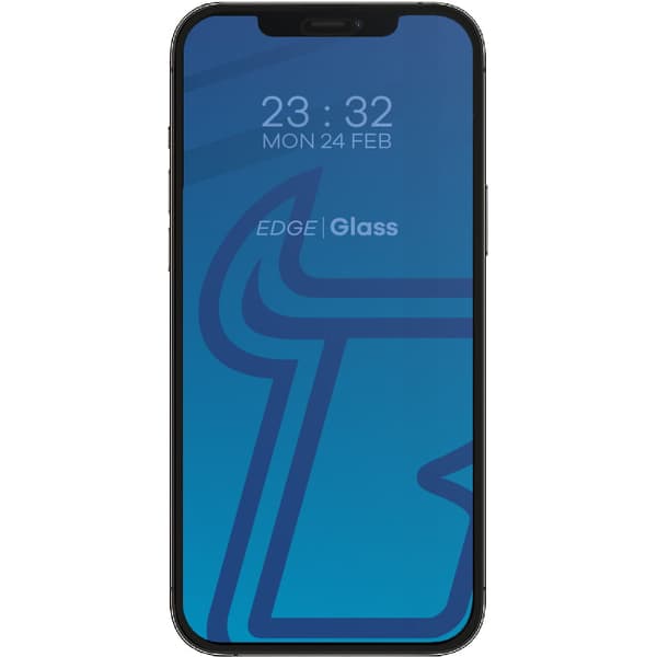 Bizon Glass Edge Hærdet Glas til iPhone 12 Pro Max, Sort
