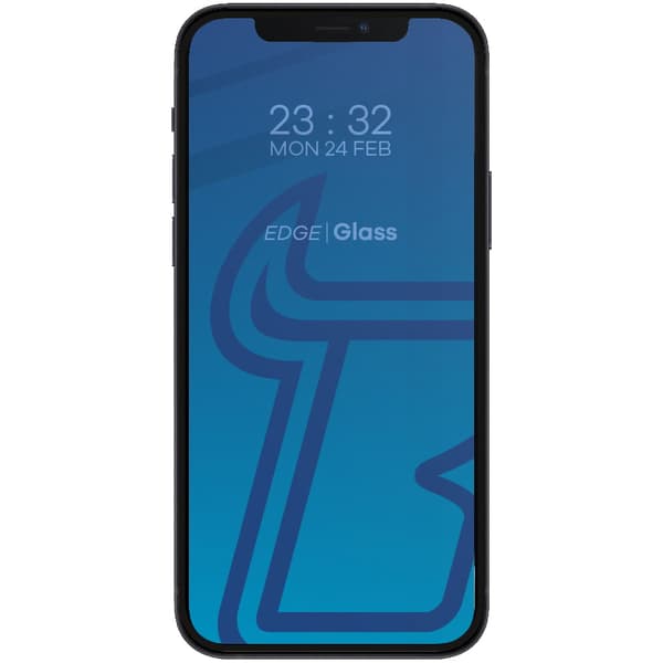 Bizon Glass Edge härdat glas för iPhone 12 / 12 Pro, svart