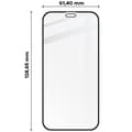 Miniatyrbillede 2 af 6: Bizon Glass Edge Hærdet Glas til iPhone 12 Mini, Sort