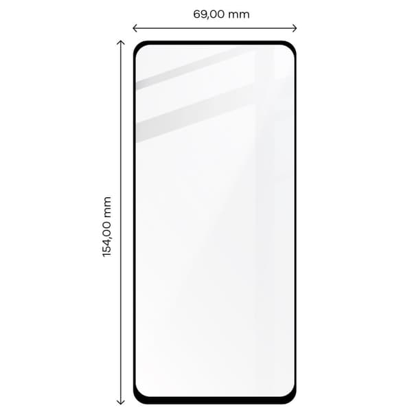 Bizon Glass Edge karkaistu lasi Galaxy S20 FE:lle, musta