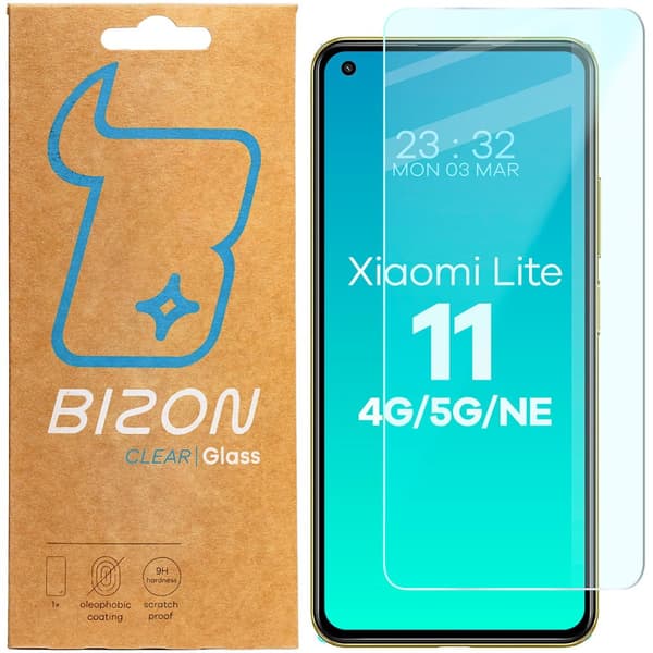 Bizon Glass Härdat Glas för Xiaomi Mi 11 Lite 4G/5G/NE