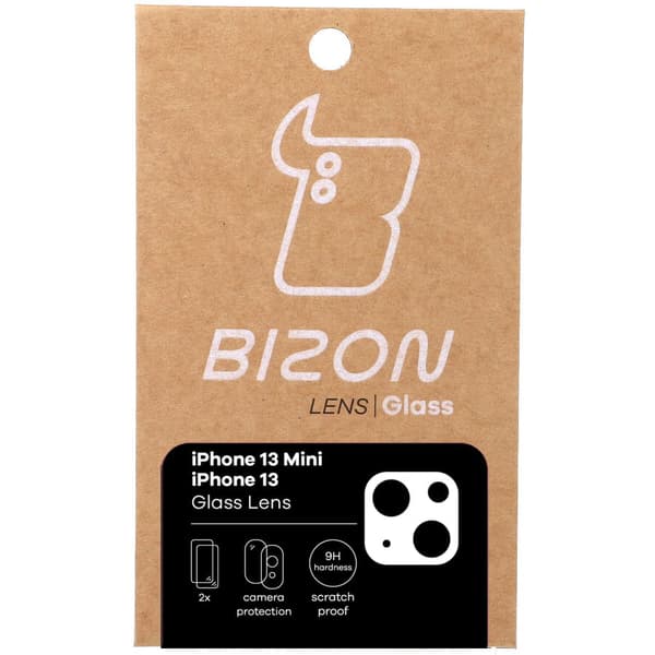 Bizon Glass Lens til iPhone 13 / 13 Mini, 2 stk.