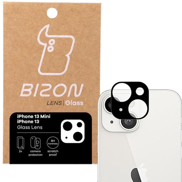 Bizon Glass Lens til iPhone 13 / 13 Mini, 2 stk.