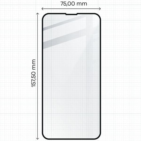 Bizon Glass Edge Hærdet Glas til iPhone 13 Pro Max, Sort