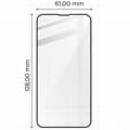 Miniatyrbillede 2 af 7: Bizon Glass Edge hærdet glas - 2 stk. + linsebeskyttelse, iPhone 13 Mini, sort