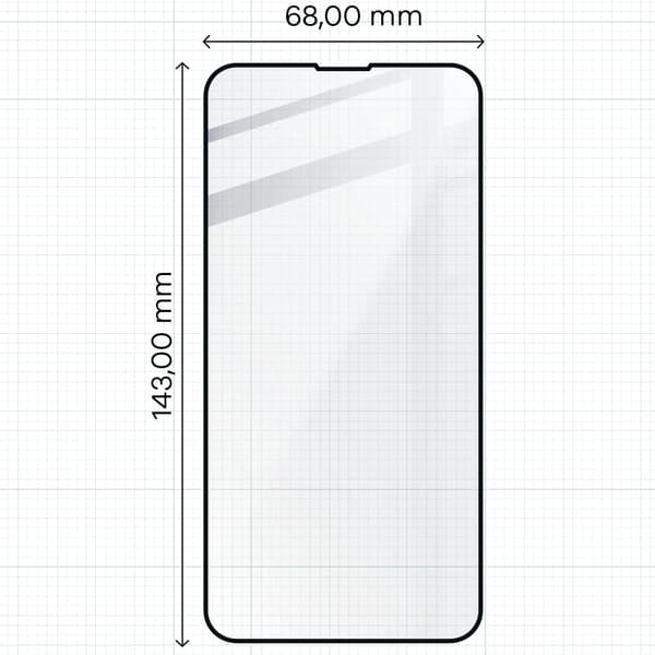 Bizon Glass Edge hærdet glas - 2 stk. + linsebeskyttelse, iPhone 13, sort