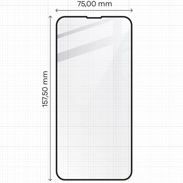 Bizon Glass Edge Härdat Glas - 2 delar + linsskydd, iPhone 13 Pro Max, svart