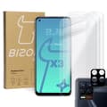Miniatyrbillede 1 af 11: Bizon Glass Klar Hærdet Glas - 3 stk. + linse, Realme 8 Pro