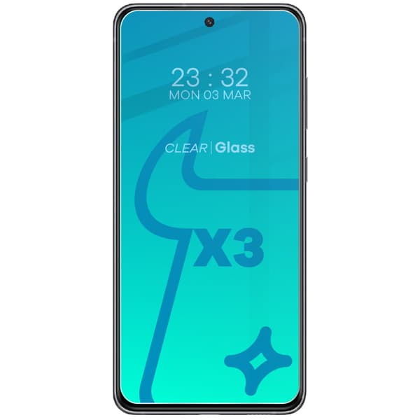 Bizon Glass Kirkas karkaistu lasi - 3 kpl + linssi, Galaxy S21 FE