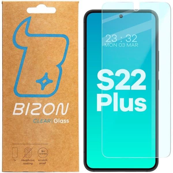 Bizon Glass Klart Härdat Glas för Galaxy S22 Plus