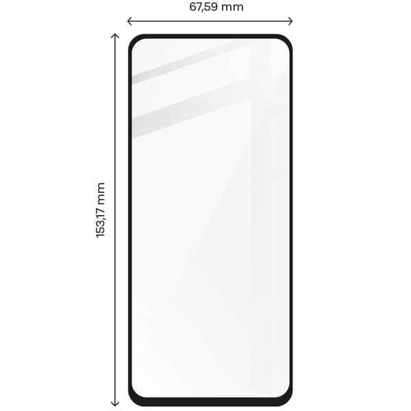 Bizon Glass Edge Härdat Glas för Oppo Reno 6 5G, Svart