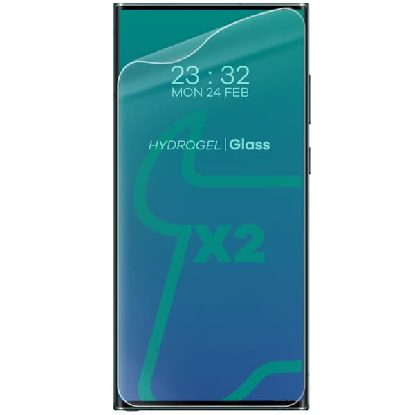 Bizon Glass Hydrogel skärmskydd, Galaxy S22 Ultra, 2 stycken