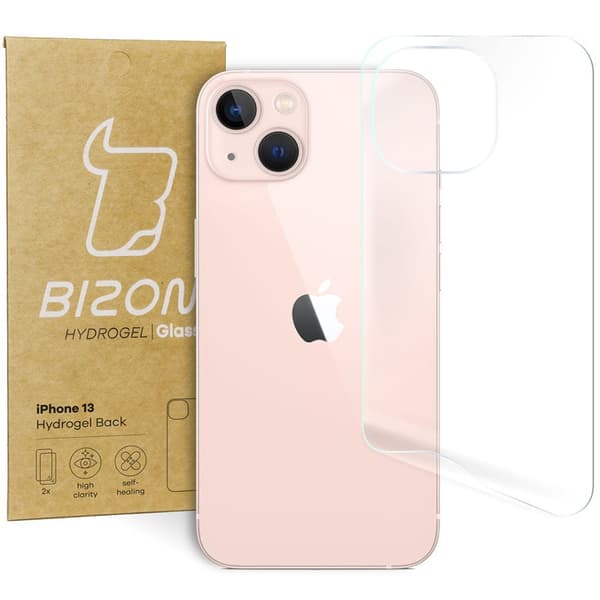 Bizon Glass Hydrogel Bagfilm, iPhone 13, 2 stk.